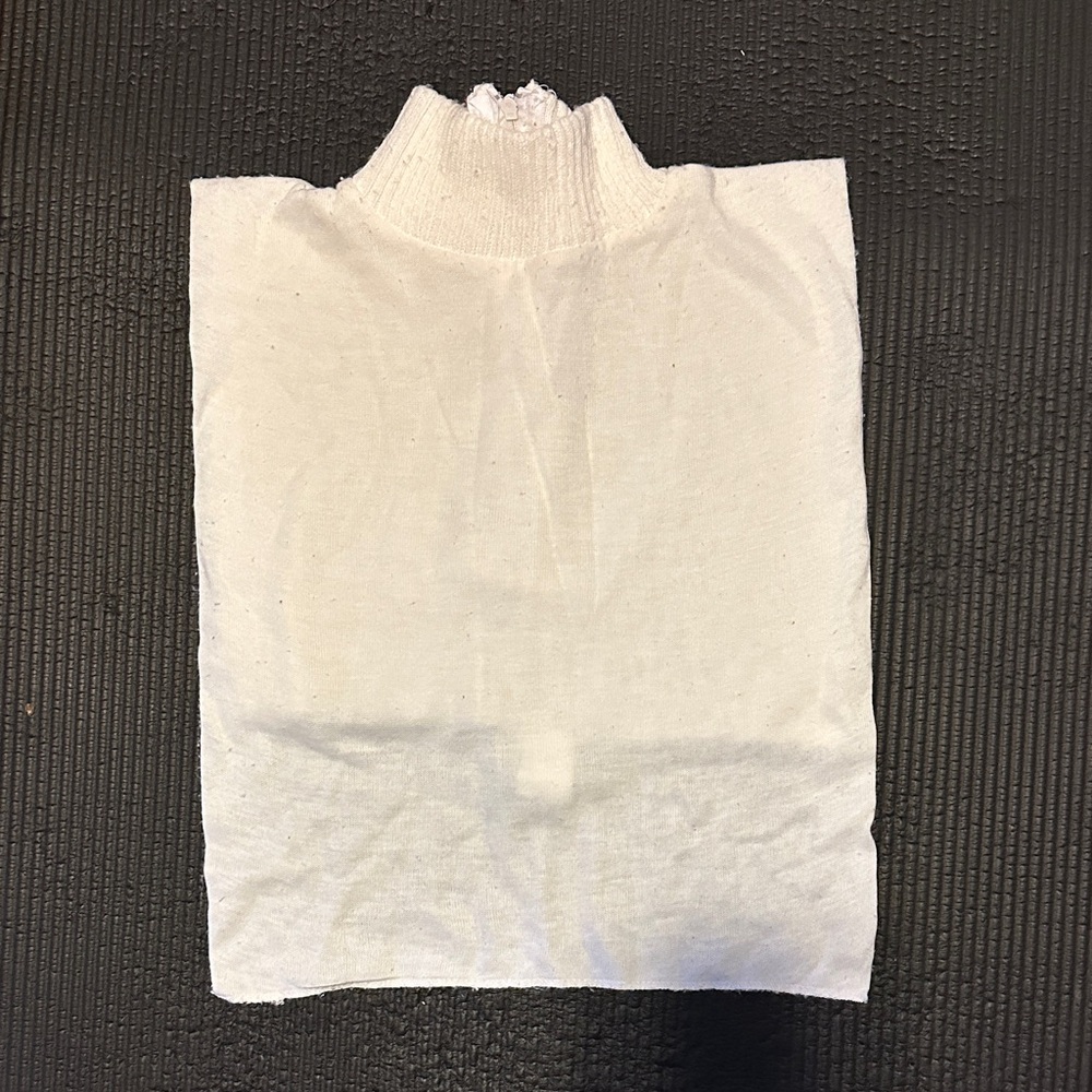 Cream Women's mock neck dickey